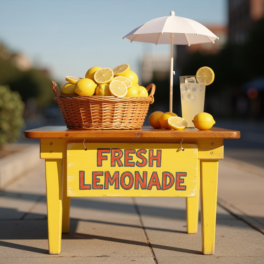 The bright yellow lemonade stand in Spartanburg