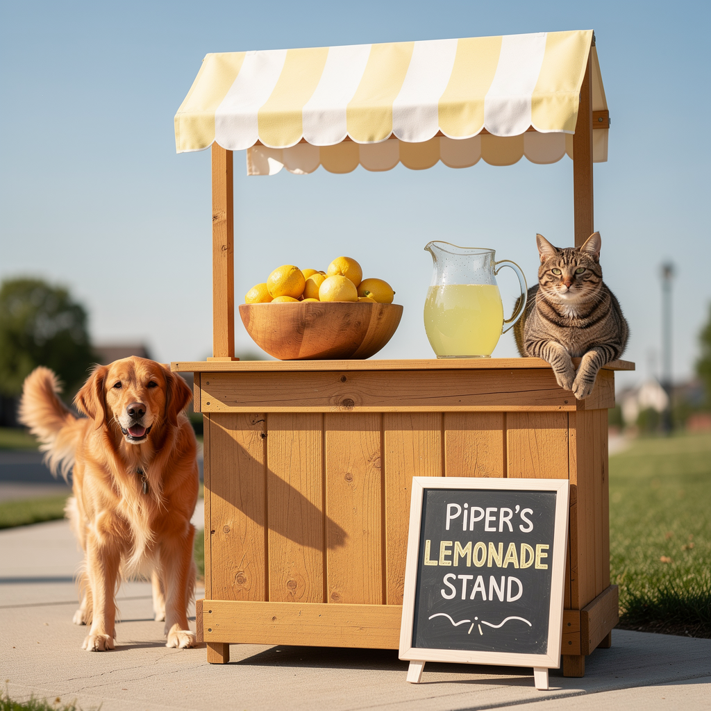 Refreshing lemonade being poured