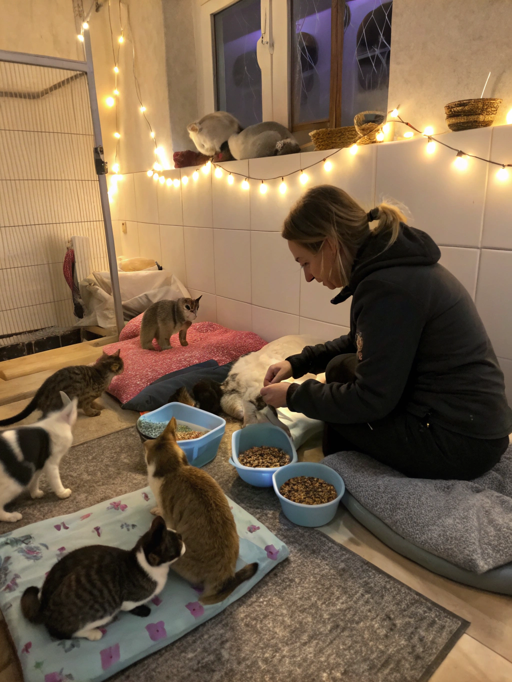 Kittens receiving care at Spartanburg Animal Shelter