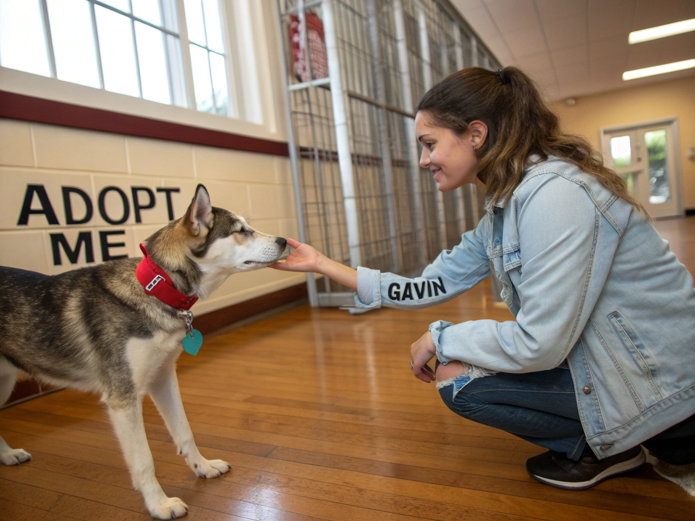 Piper visiting the shelter